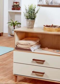 Natura Regal mit 2 Schubladen, H 80 cm