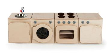 Natura Küche - Set 1 (Herd, Kühlschrank, Waschmaschine, Spüle)