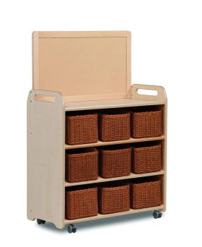 Natura Mobiles Regal L, mit Aufsatz, B 90 cm, 9 Behälter