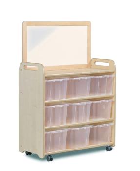 Natura Mobiles Regal L, mit Aufsatz, B 90 cm, 9 Behälter