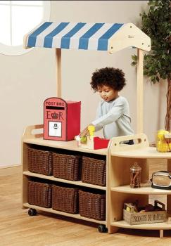 Natura Mobiles Regal M, mit Aufsatz-Markise, B 90 cm, 6 Behälter