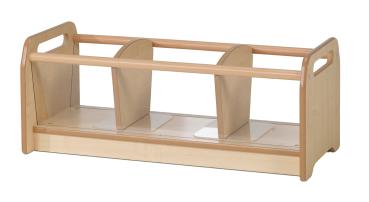 Natura Klarsicht-Bücherregal S, B 90, Ahorn