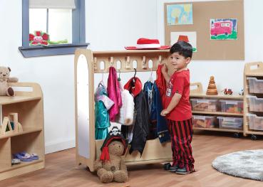 Natura Mini-Kleiderschrank, auf Rollen