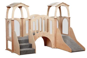 Spielecke Elfenbrücke, mit Dach