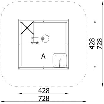 Quadro H Sandkasten mit Häuschen