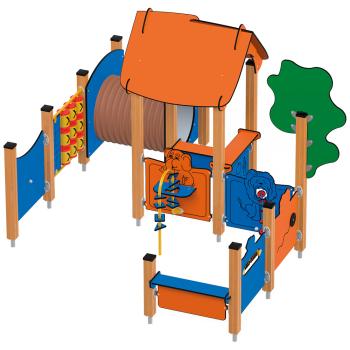 Quadro H Baby Häuschen mit Tunnel 12320