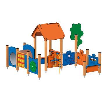 Quadro H Baby Häuschen mit Tunnel 12320