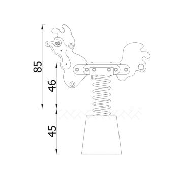 Federwippe Hahn, Beton-Bodenanker