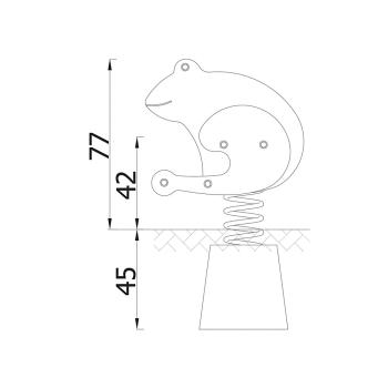 Federwippe Frosch, Beton-Bodenanker