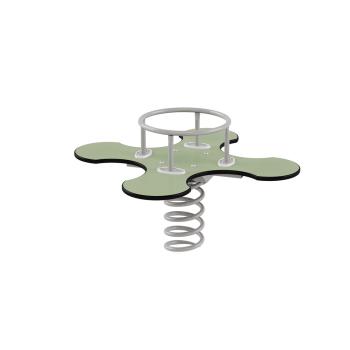 4er-Federwippe Kleeblatt Urbi-C (blassgrün), Beton-Bodenanker