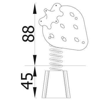 Federwippe Erdbeere, Beton-Bodenanker