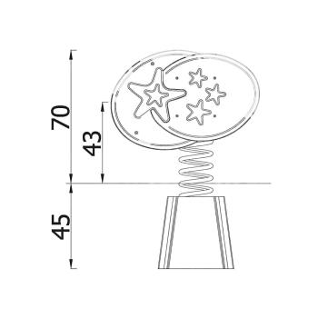 Federwippe Stern, Beton-Bodenanker