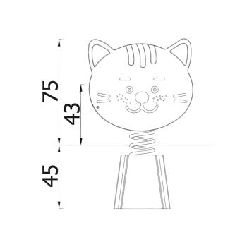 Federwippe Katze, Beton-Bodenanker