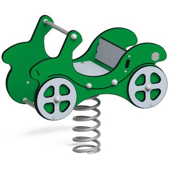 Federwippe Auto, grün, Beton-Bodenanker