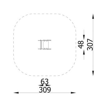 Federwippe Elefant, grau, Metall-Bodenanker