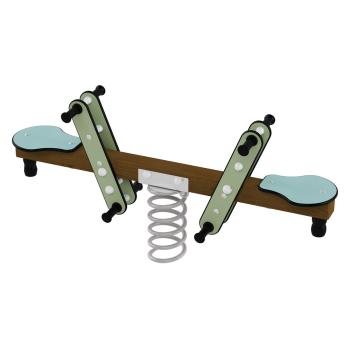 Balken-Federwippe Urbi-C (blassgrün), Beton-Bodenanker