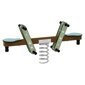 Balken-Federwippe Urbi-C (blassgrün), Beton-Bodenanker