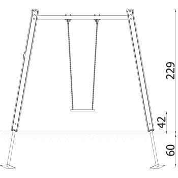 Orbis H Einfachschaukel - Gestell