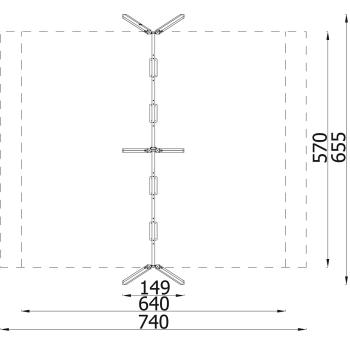 Quadro H 4er-Schaukel - Gestell