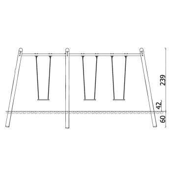 Robinio 3er-Schaukel - Gestell