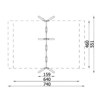 Robinio 3er-Schaukel - Gestell