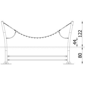 Hängematte, Metallpfosten