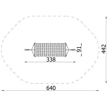 Hängematte, Metallpfosten