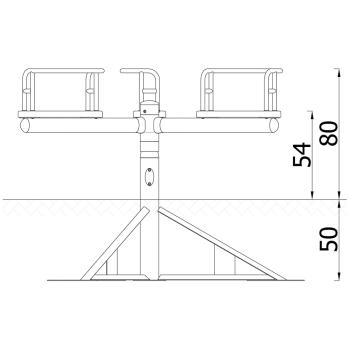 Sitzkarussell 3-armig A4K