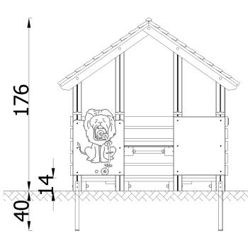 Terra Häuschen mit Sitzgelegenheit