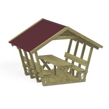Picknickhütte mit Sitzen
