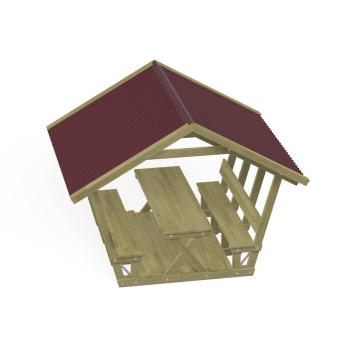 Picknickhütte mit Sitzen