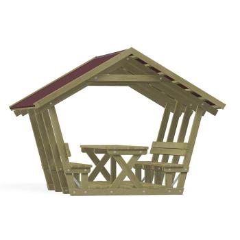 Picknickhütte mit Sitzen