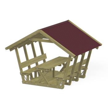 Picknickhütte mit Sitzen