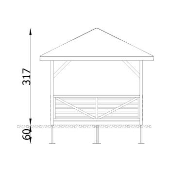 Terra Pavillon, mit Boden