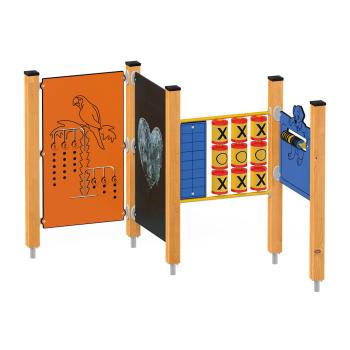 Quadro H Spielwände-Kombination, Holzpfosten