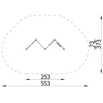 Quadro H Spielwände-Kombination, Holzpfosten