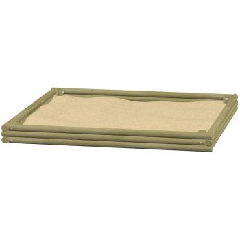 Sandkasten aus Rundholz 3x3m