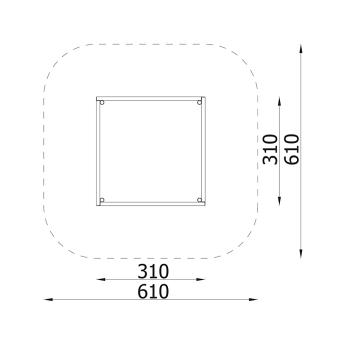 Sandkasten aus Rundholz 3x3m