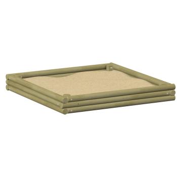 Sandkasten aus Rundholz 2x2m