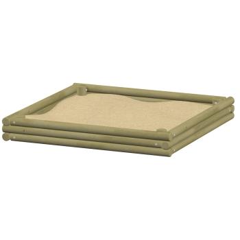 Sandkasten aus Rundholz 2x2m
