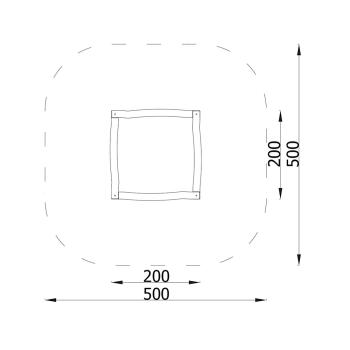 Robinio Sandkasten, 2 x 2 m