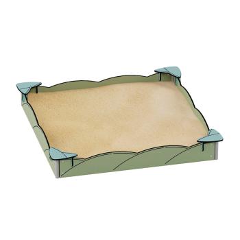 Urbi Sandkasten C (Wände blassgrün), 2 x 2 m