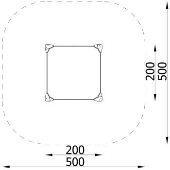 Queco Sandkasten Rc, 2 x 2 m