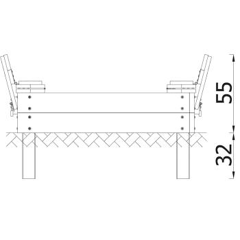Sandkasten mit Sitzbank, 1,5 x 1,2 m