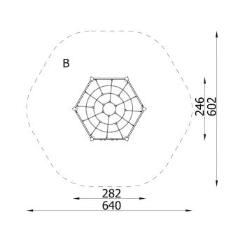 Klettersechseck, Holzpfosten