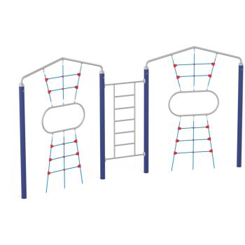 Action4kids Doppeltes Kletternetz mit Leiter