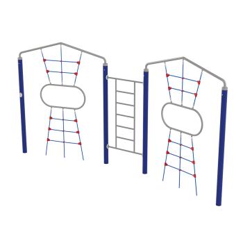 Action4kids Doppeltes Kletternetz mit Leiter