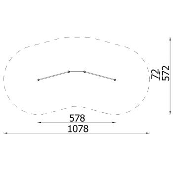 Action4kids Doppeltes Kletternetz mit Leiter