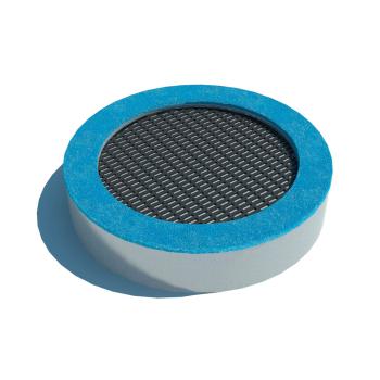 Trampolin Krater, gross - Matte schwarz, Kante blau