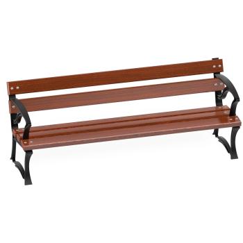 Sitzbank mit Armlehne, rustikal